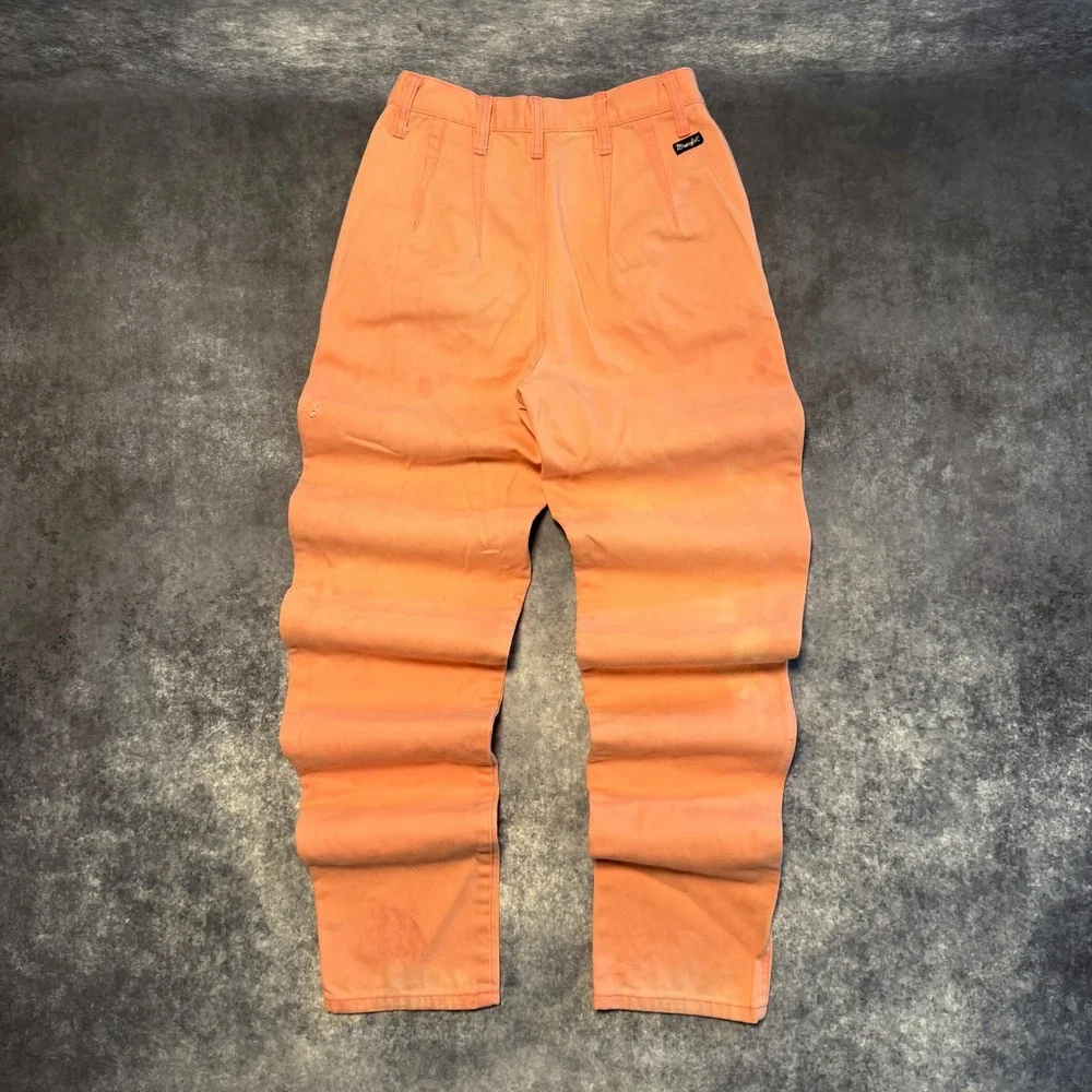 Vintage Wrangler 80s High Rise Western Tapered Jeans Peach Orange Women Size 7/8 - Picture 2 of 11